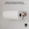 image:imageUmbra Cappa Wall Mount or Under the Counter Paper Towel Holder 14 L x 4 W x 26 H NickelNickel