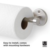 image:imageUmbra Cappa Wall Mount or Under the Counter Paper Towel Holder 14 L x 4 W x 26 H NickelNickel