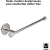 image:imageUmbra Cappa Wall Mount or Under the Counter Paper Towel Holder 14 L x 4 W x 26 H NickelNickel