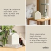 image:imageUmbra Casa Tissue Box Cover House Shaped Kleenex Box Holder Square White  Adds decorative touch to rooms easy one hand retrieval wipe with damp cloth durable plasticOcean Sand
