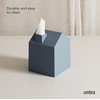 image:imageUmbra Casa Tissue Box Cover House Shaped Kleenex Box Holder Square White  Adds decorative touch to rooms easy one hand retrieval wipe with damp cloth durable plasticSlate Blue