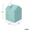image:imageUmbra Casa Tissue Box Cover House Shaped Kleenex Box Holder Square White  Adds decorative touch to rooms easy one hand retrieval wipe with damp cloth durable plasticOcean Blue