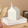 image:imageUmbra Casa Tissue Box Cover House Shaped Kleenex Box Holder Square White  Adds decorative touch to rooms easy one hand retrieval wipe with damp cloth durable plasticOcean Sand