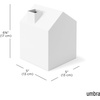 image:imageUmbra Casa Tissue Box Cover House Shaped Kleenex Box Holder Square White  Adds decorative touch to rooms easy one hand retrieval wipe with damp cloth durable plasticWhite
