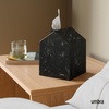 image:imageUmbra Casa Tissue Box Cover House Shaped Kleenex Box Holder Square White  Adds decorative touch to rooms easy one hand retrieval wipe with damp cloth durable plasticOcean Black