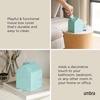 image:imageUmbra Casa Tissue Box Cover House Shaped Kleenex Box Holder Square White  Adds decorative touch to rooms easy one hand retrieval wipe with damp cloth durable plasticOcean Blue