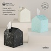 image:imageUmbra Casa Tissue Box Cover House Shaped Kleenex Box Holder Square White  Adds decorative touch to rooms easy one hand retrieval wipe with damp cloth durable plasticOcean Black