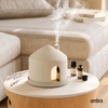 image:imageUmbra Casita Diffuser in Sand  Aromatherapy Essential Oil Diffuser with LED Light Multiple Mist Settings Automatic ShutOff Hidden Storage for Oils Concrete amp Melamine Design for Modern Homes