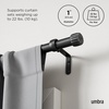 image:imageUmbra Cleo Curtain 1 Rod for Window Drapery Adjustable Length 36 to 66 Set Includes Finials and Mounting Hardware GoldBlack