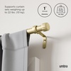 image:imageUmbra Cleo Curtain 1 Rod for Window Drapery Adjustable Length 36 to 66 Set Includes Finials and Mounting Hardware GoldGold