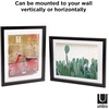 image:imageUmbra Document Picture Frame 11x14 Floating Certificate Frame Black  Two glass panes preinstalled wall hooks horizontal or vertical display easy tab loading