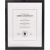 image:imageUmbra Document Picture Frame 11x14 Floating Certificate Frame Black  Two glass panes preinstalled wall hooks horizontal or vertical display easy tab loading