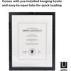 image:imageUmbra Document Picture Frame 11x14 Floating Certificate Frame Black  Two glass panes preinstalled wall hooks horizontal or vertical display easy tab loading
