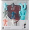 image:imageUmbra Drinking Buddy Wine Bottle Stopper amp Six Wine Glass Markers  FoodSafe Flexible Rubber Molded Wine Bottle Holder Saver amp Wine Charms  Keeps Open Wine Fresh amp Identifies Each Persons Drink