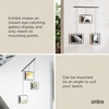image:imageUmbra Exhibit Picture Frame Gallery Set Adjustable Wall Collage Displays Three 8x10 Photos Set of 3 BlackBlack