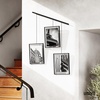 image:imageUmbra Exhibit Picture Frame Gallery Set Adjustable Wall Collage Displays Three 8x10 Photos Set of 3 BlackBlack
