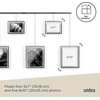 image:imageUmbra Exhibit Picture Frame Gallery Set Adjustable Wall Collage Displays Three 8x10 Photos Set of 3 BlackBlack
