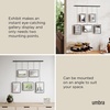 image:imageUmbra Exhibit Picture Frame Gallery Set Adjustable Wall Collage Displays Three 8x10 Photos Set of 3 BlackBlack