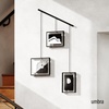 image:imageUmbra Exhibit Picture Frame Gallery Set Adjustable Wall Collage Displays Three 8x10 Photos Set of 3 BlackBlack