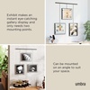 image:imageUmbra Exhibit Picture Frame Gallery Set Adjustable Wall Collage Displays Three 8x10 Photos Set of 3 BlackBlack