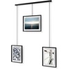 image:imageUmbra Exhibit Picture Frame Gallery Set Adjustable Wall Collage Displays Three 8x10 Photos Set of 3 BlackBlack