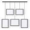 image:imageUmbra Exhibit Picture Frame Gallery Set Adjustable Wall Collage Displays Three 8x10 Photos Set of 3 BlackBlack