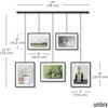 image:imageUmbra Exhibit Picture Frame Gallery Set Adjustable Wall Collage Displays Three 8x10 Photos Set of 3 BlackBlack