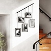 image:imageUmbra Exhibit Picture Frame Gallery Set Adjustable Wall Collage Displays Three 8x10 Photos Set of 3 BlackBlack