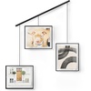image:imageUmbra Exhibit Picture Frame Gallery Set Adjustable Wall Collage Displays Three 8x10 Photos Set of 3 BlackBlack