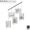 image:imageUmbra Exhibit Picture Frame Gallery Set Adjustable Wall Collage Displays Three 8x10 Photos Set of 3 BlackBlack