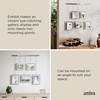 image:imageUmbra Exhibit Picture Frame Gallery Set Adjustable Wall Collage Displays Three 8x10 Photos Set of 3 BlackChrome