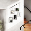 image:imageUmbra Exhibit Picture Frame Gallery Set Adjustable Wall Collage Displays Three 8x10 Photos Set of 3 BlackChrome