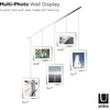 image:imageUmbra Exhibit Picture Frame Gallery Set Adjustable Wall Collage Displays Three 8x10 Photos Set of 3 BlackChrome