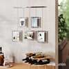 image:imageUmbra Exhibit Picture Frame Gallery Set Adjustable Wall Collage Displays Three 8x10 Photos Set of 3 BlackChrome