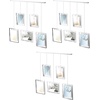 image:imageUmbra Exhibit Picture Frame Gallery Set Adjustable Wall Collage Displays Three 8x10 Photos Set of 3 BlackChrome