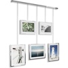 image:imageUmbra Exhibit Picture Frame Gallery Set Adjustable Wall Collage Displays Three 8x10 Photos Set of 3 BlackChrome