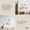 image:imageUmbra Exhibit Picture Frame Gallery Set Adjustable Wall Collage Displays Three 8x10 Photos Set of 3 BlackWhite
