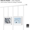 image:imageUmbra Exhibit Picture Frame Gallery Set Adjustable Wall Collage Displays Three 8x10 Photos Set of 3 BlackWhite