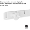 image:imageUmbra Exhibit Picture Frame Gallery Set Adjustable Wall Collage Displays Three 8x10 Photos Set of 3 BlackWhite