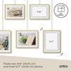image:imageUmbra Exhibit Picture Frame Set Adjustable Wall Mount Set of 5 Brass  Steel construction customizable layout damagefree hanging fits 4x6 and 5x7 photos includes mounting hardwarePack of 5