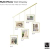 image:imageUmbra Exhibit Picture Frame Set Adjustable Wall Mount Set of 5 Brass  Steel construction customizable layout damagefree hanging fits 4x6 and 5x7 photos includes mounting hardwarePack of 3