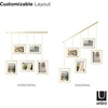 image:imageUmbra Exhibit Picture Frame Set Adjustable Wall Mount Set of 5 Brass  Steel construction customizable layout damagefree hanging fits 4x6 and 5x7 photos includes mounting hardwarePack of 3