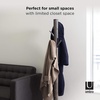 image:imageUmbra Flapper Coat Rack Flip Down Clothing Rack 9 Hooks WhiteNaturalBlackWalnut