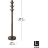 image:imageUmbra Flapper Coat Rack Flip Down Clothing Rack 9 Hooks WhiteNaturalBlackWalnut