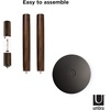 image:imageUmbra Flapper Coat Rack Flip Down Clothing Rack 9 Hooks WhiteNaturalBlackWalnut