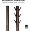 image:imageUmbra Flapper Coat Rack Flip Down Clothing Rack 9 Hooks WhiteNaturalBlackWalnut