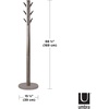 image:imageUmbra Flapper Coat Rack Flip Down Clothing Rack 9 Hooks WhiteNaturalGrey