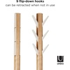 image:imageUmbra Flapper Coat Rack Flip Down Clothing Rack 9 Hooks WhiteNaturalWhiteNatural