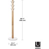 image:imageUmbra Flapper Coat Rack Flip Down Clothing Rack 9 Hooks WhiteNaturalWhiteNatural