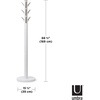 image:imageUmbra Flapper Coat Rack Flip Down Clothing Rack 9 Hooks WhiteNaturalWhiteNickel